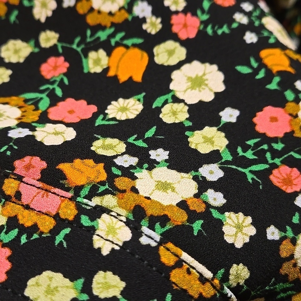 TORY BURCH Folly Floral-print Crepe Wide-leg Pants Size 0 NWT - Picture 6 of 7